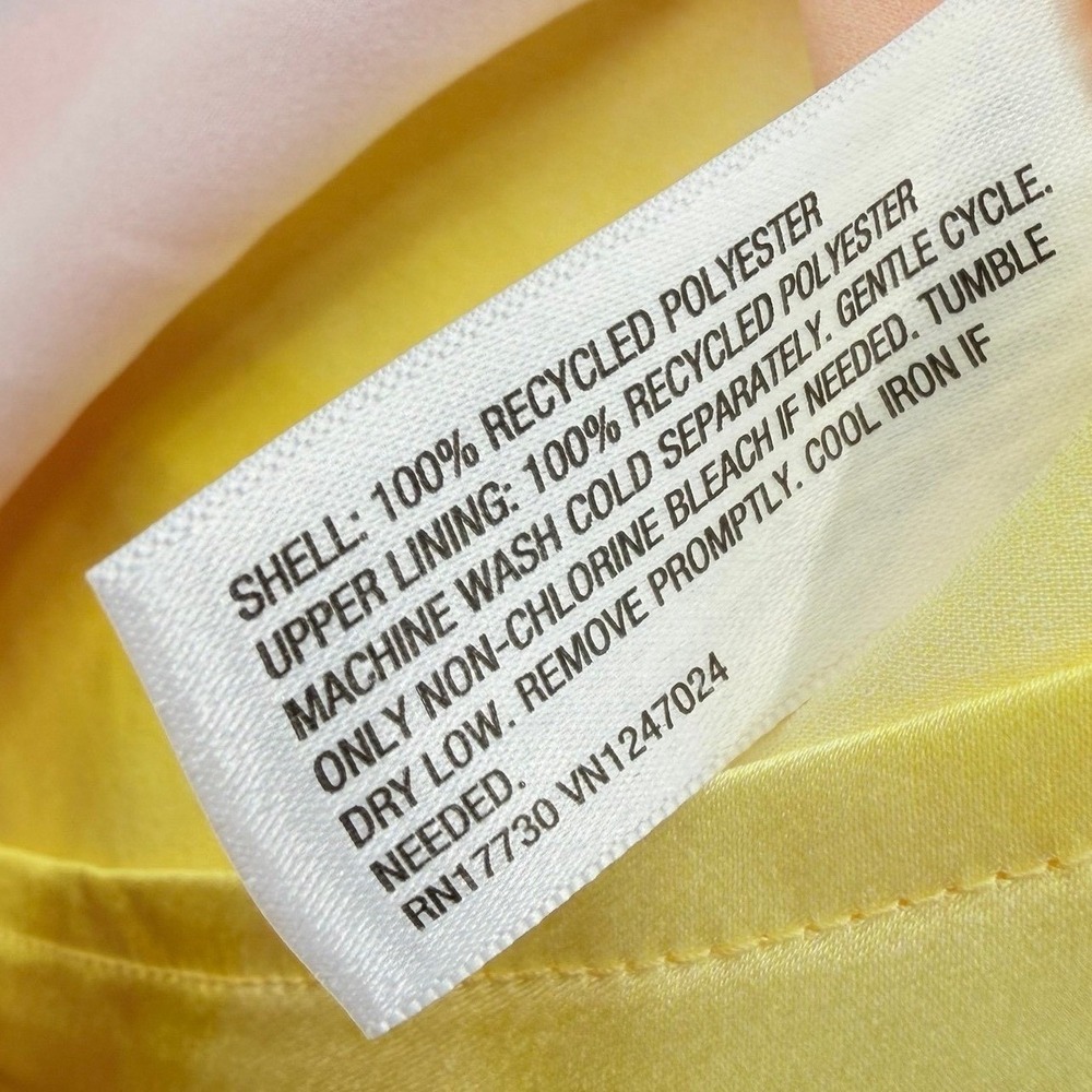 Satin Minimal Slip Dress Skinny Strap 2X DVF Target Pastel Sunset Watercolor NWT - Picture 10 of 11